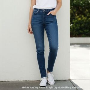 ✨ Michael Kors Izzy Mid-Rise Skinny Straight Jeans Size 4